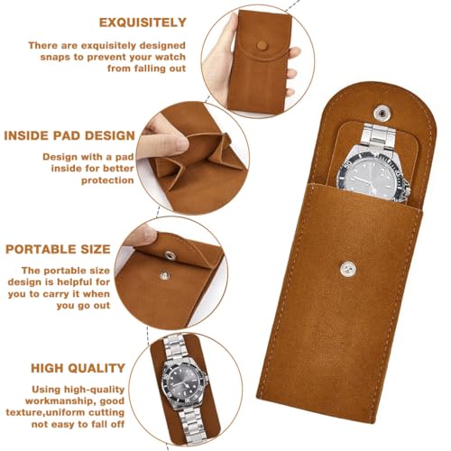 ZORBES® 2Pcs Velvet Watch Pouch,Portable Single Watch Travel Case Storage Bag ZORBES® 2Pcs Velvet Watch Pouch,Portable Single Watch Travel Case Storage Bag